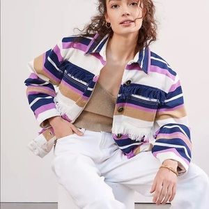 Anthropologie Alexandra Bueno Fringed Jacket